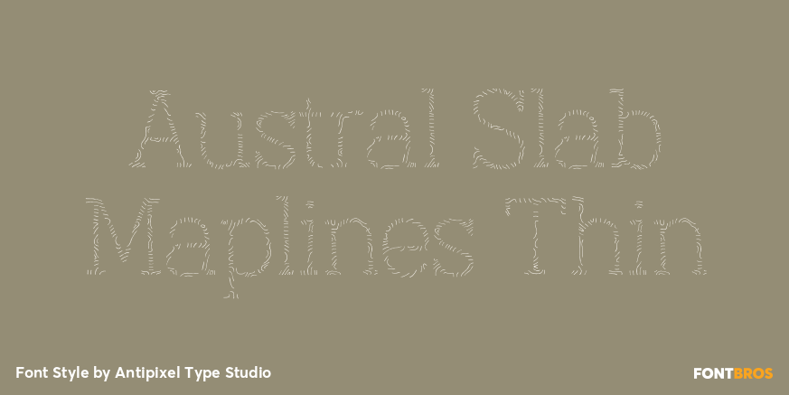 Austral Slab Maplines Thin Poster