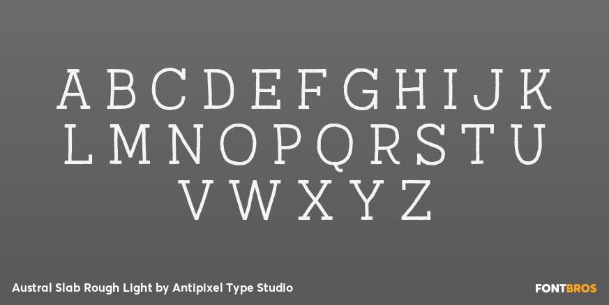 Austral Slab Rough Light Font Poster #2