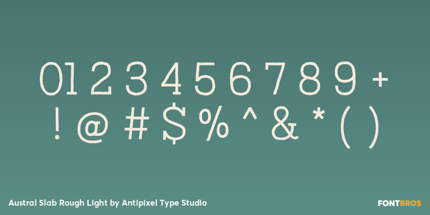 Austral Slab Rough Light Font Poster #4
