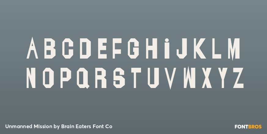 Unmanned Mission Font Poster #2