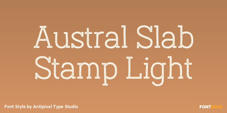 Austral Slab Stamp Light Poster