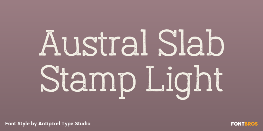 Austral Slab Stamp Light Poster