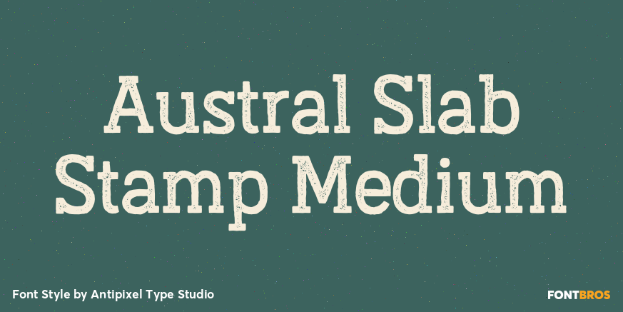 Austral Slab Stamp Medium Poster