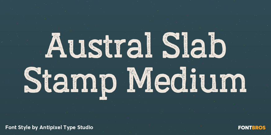 Austral Slab Stamp Medium Poster