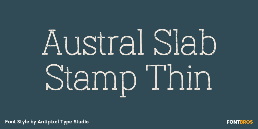 Austral Slab Stamp Thin Poster