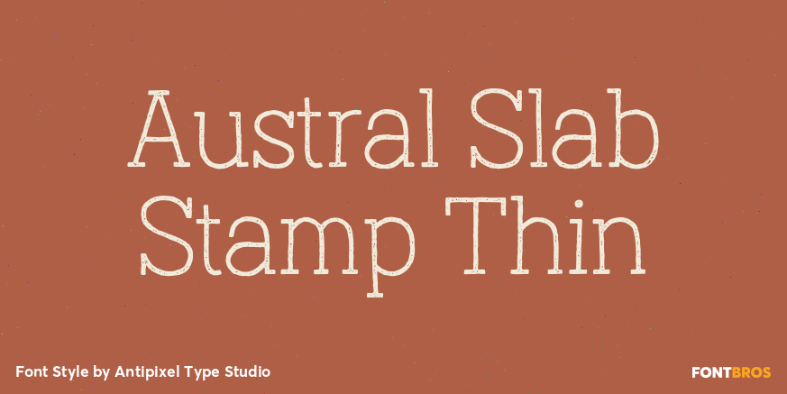 Austral Slab Stamp Thin Poster