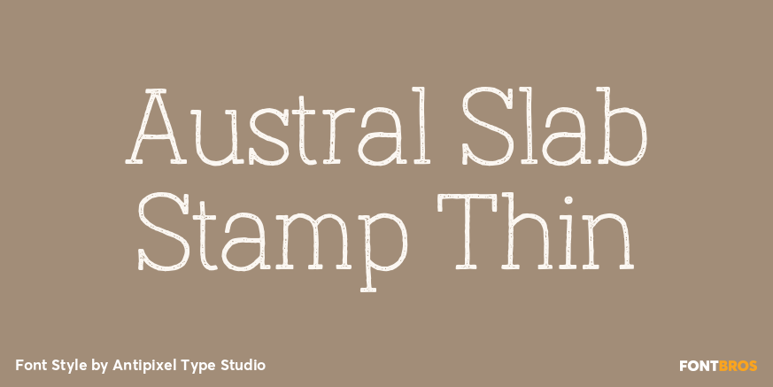 Austral Slab Stamp Thin Poster