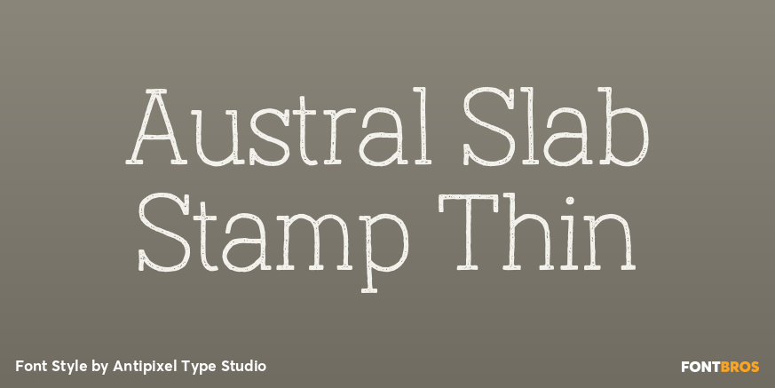 Austral Slab Stamp Thin Poster