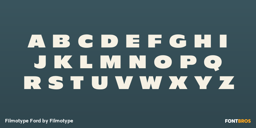 Filmotype Ford Font Poster #1