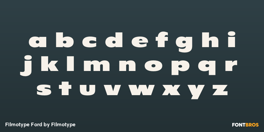 Filmotype Ford Font Poster #1
