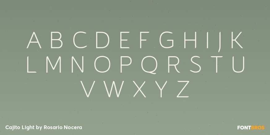 Cajito Light Font Poster #2