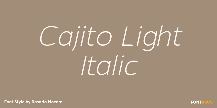 Cajito Light Italic Font Poster #1