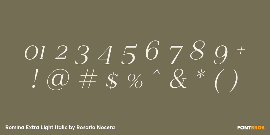 Romina Extra Light Italic Font Poster #4