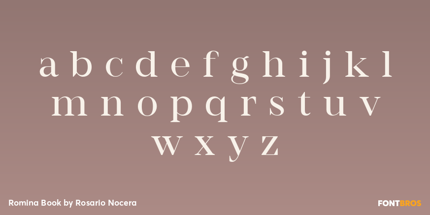 Romina Book Font Poster #3
