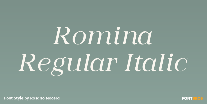 Romina Regular Italic Poster