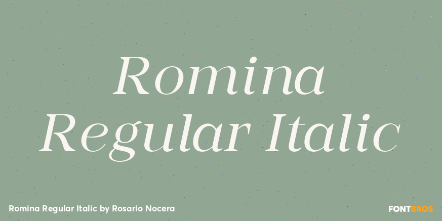 Romina Regular Italic Poster