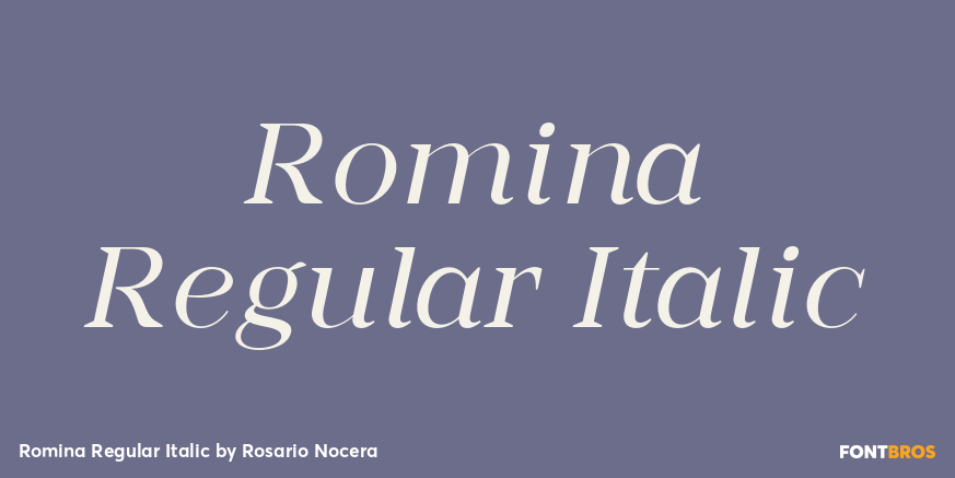 Romina Regular Italic Poster