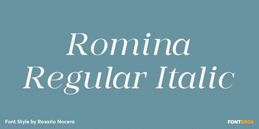 Romina Regular Italic Poster