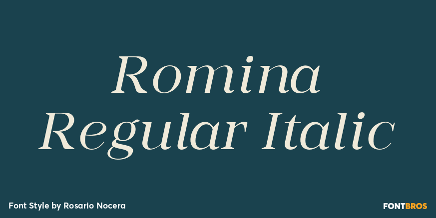 Romina Regular Italic Poster