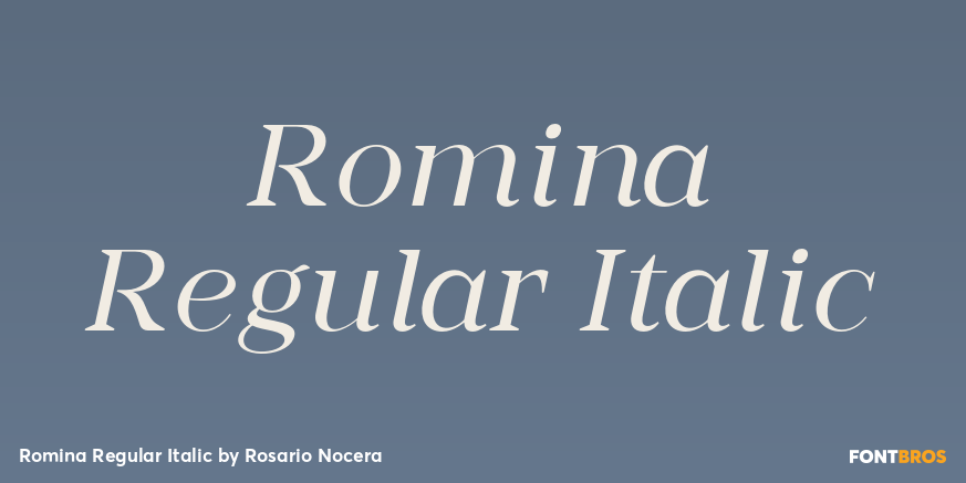 Romina Regular Italic Poster