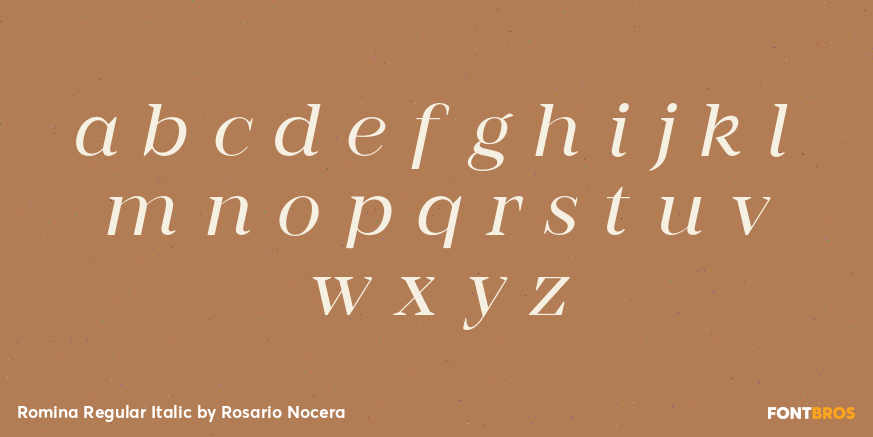 Romina Regular Italic Font Poster #3