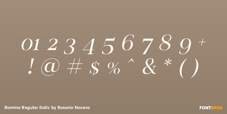 Romina Regular Italic Font Poster #4