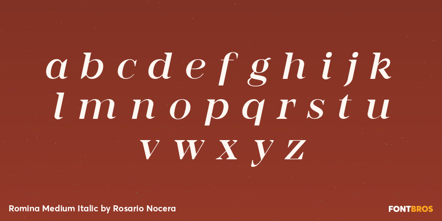 Romina Medium Italic Font Poster #3