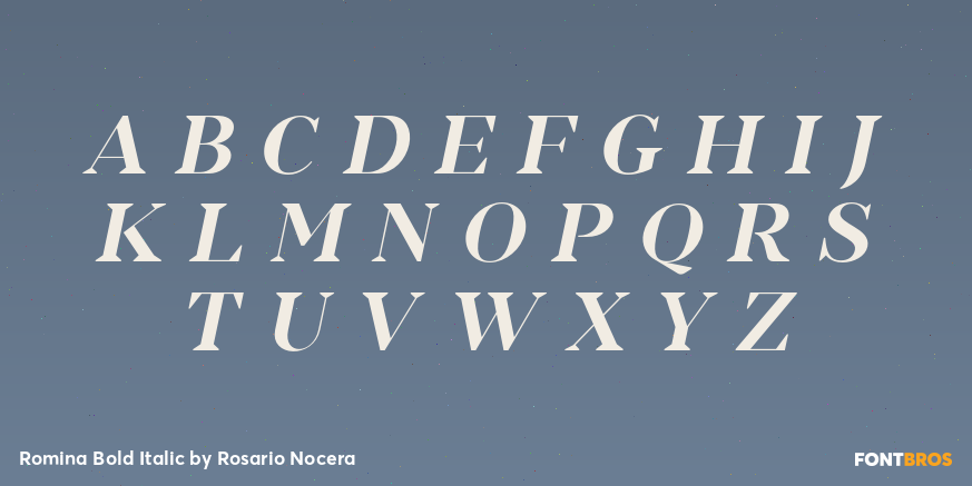 Romina Bold Italic Font Poster #2