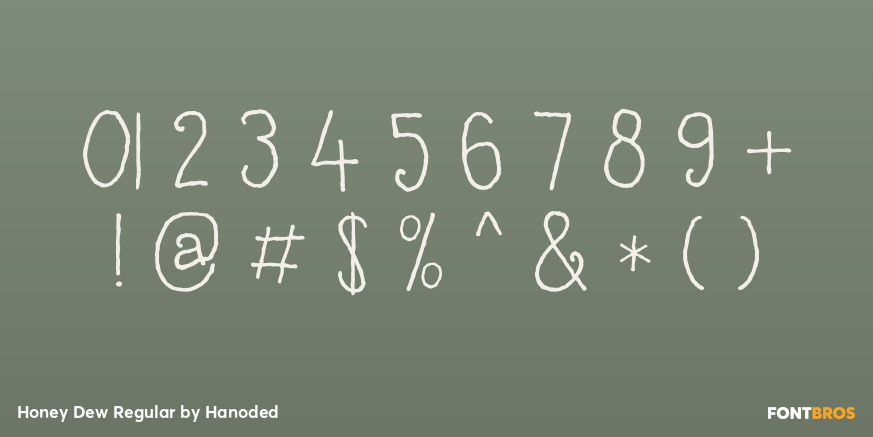 Honey Dew Regular Font Poster #4