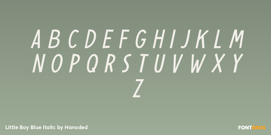 Little Boy Blue Italic Font Poster #1