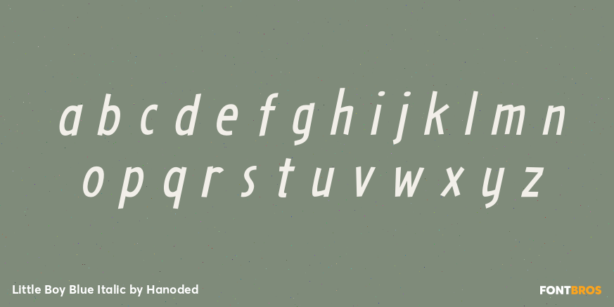 Little Boy Blue Italic Font Poster #1