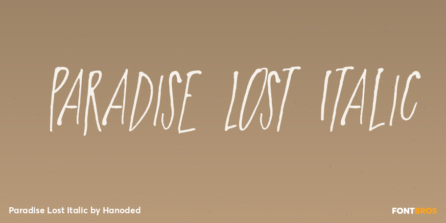 Paradise Lost Italic Font Poster #1