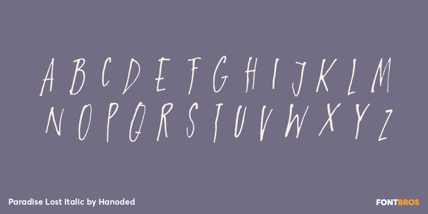 Paradise Lost Italic Font Poster #2