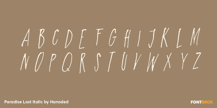 Paradise Lost Italic Font Poster #3