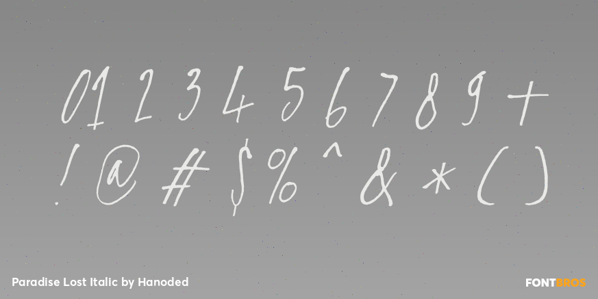 Paradise Lost Italic Font Poster #4