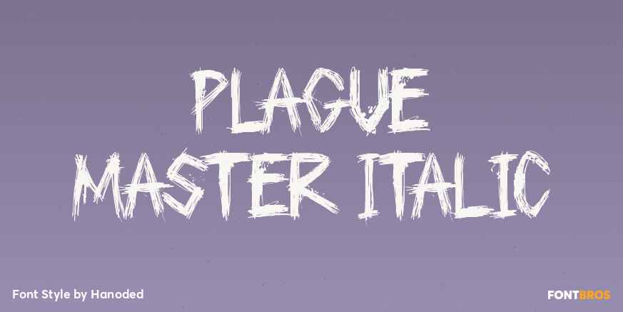 Plague Master Italic Font Poster #1