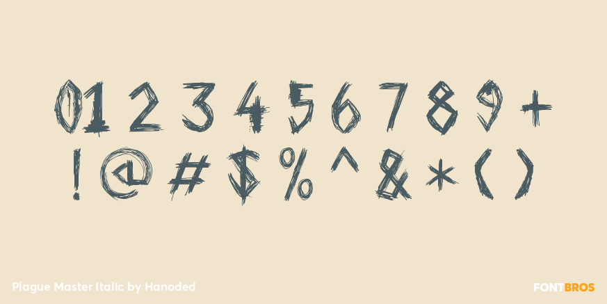 Plague Master Italic Font Poster #4