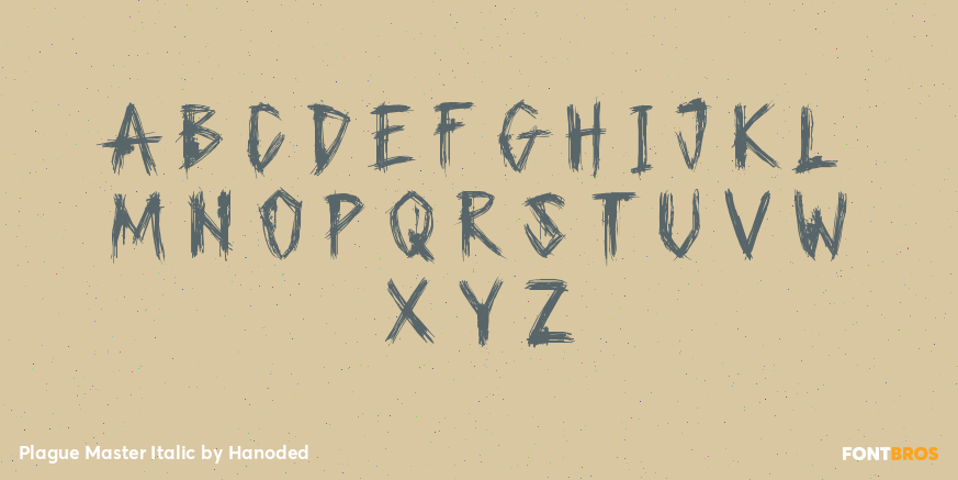 Plague Master Italic Font Poster #2