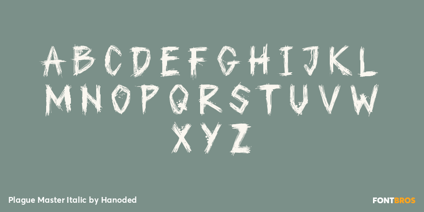 Plague Master Italic Font Poster #3