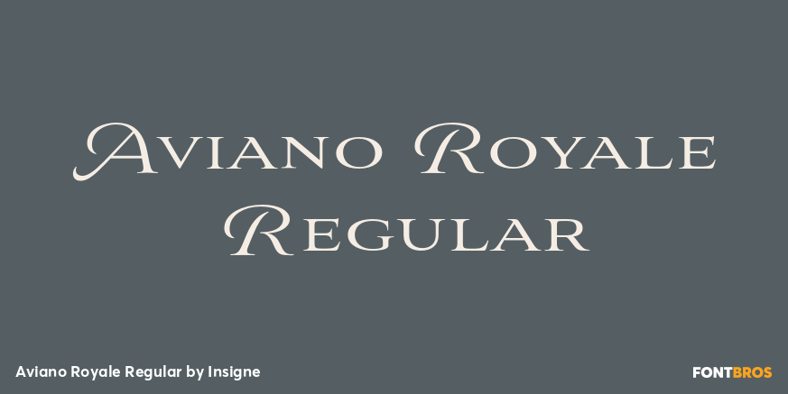 Aviano Royale Regular Font Poster #1