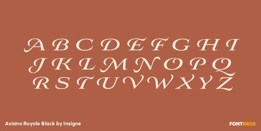Aviano Royale Black Font Poster #1