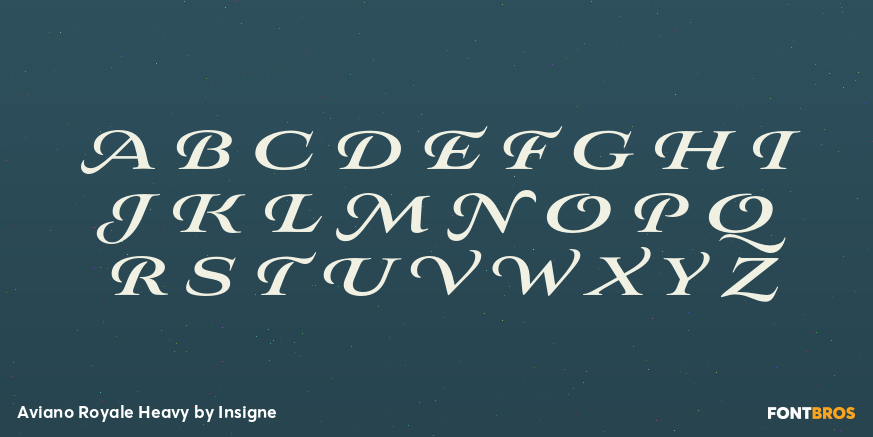 Aviano Royale Heavy Font Poster #2