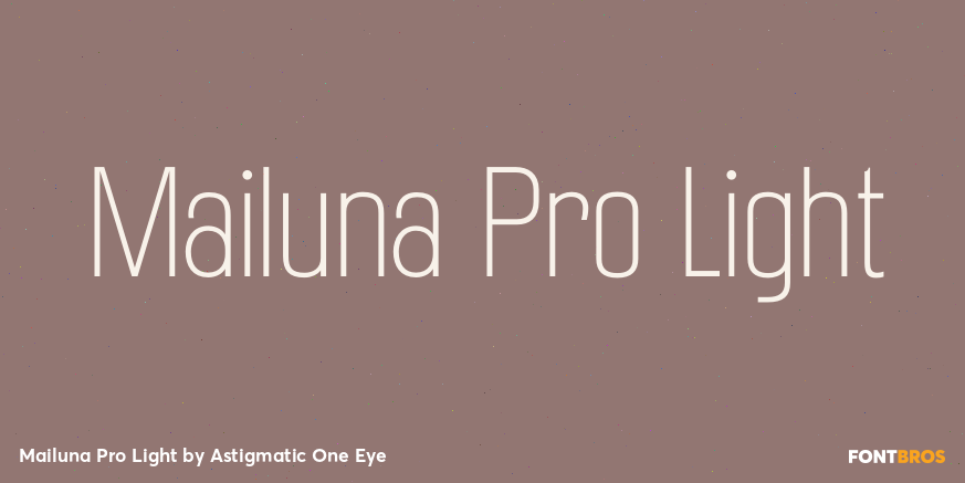 Mailuna Pro Light Font Poster #1