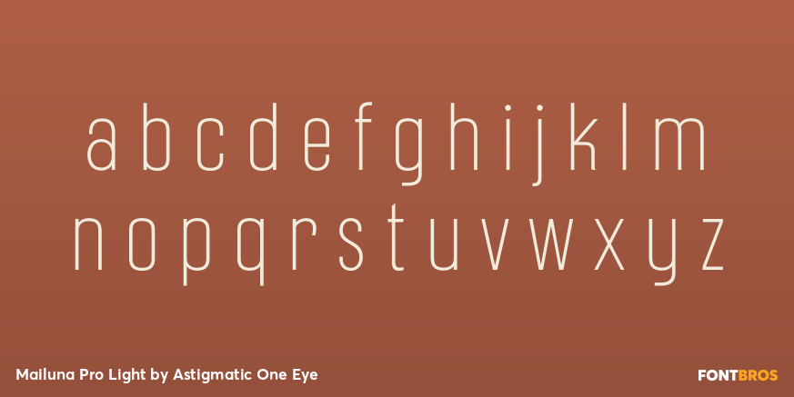 Mailuna Pro Light Font Poster #3