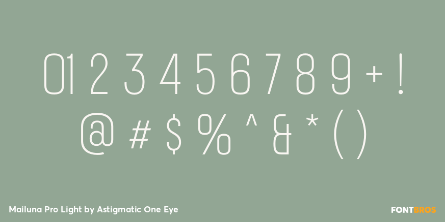 Mailuna Pro Light Font Poster #4