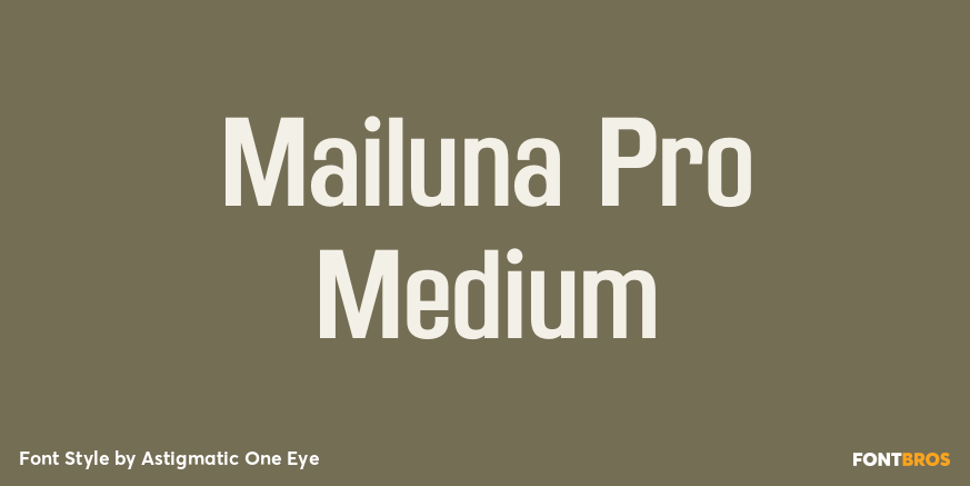Mailuna Pro Medium Font Poster #1