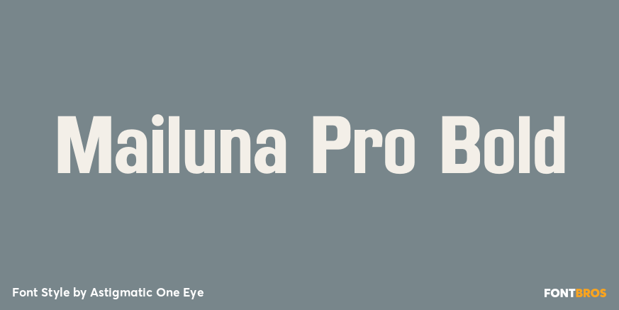 Mailuna Pro Bold Font Poster #1