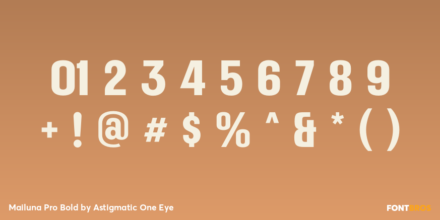Mailuna Pro Bold Font Poster #1