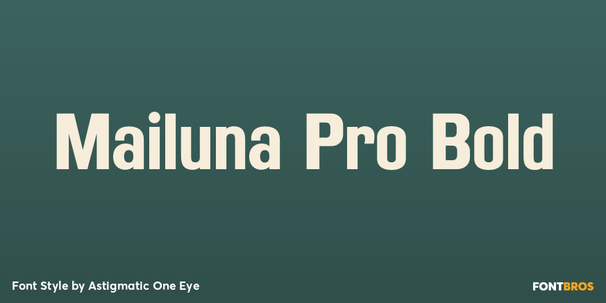 Mailuna Pro Bold Font Poster #1