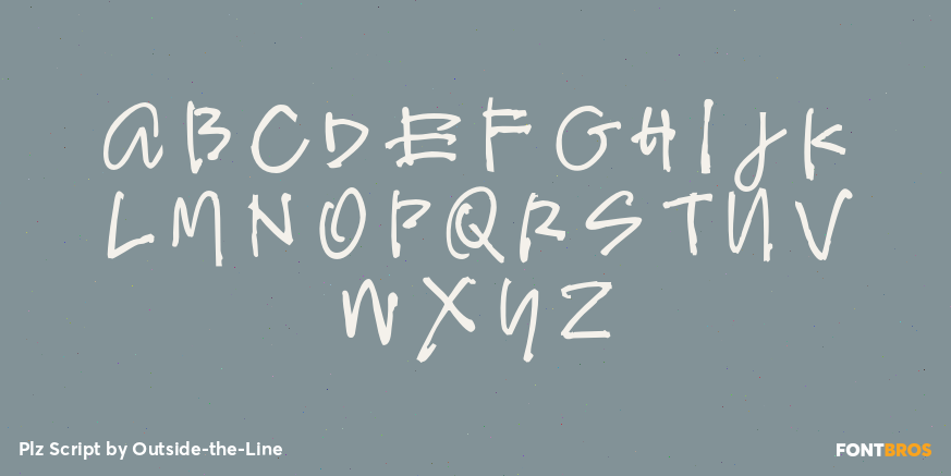 Plz Script Font Poster #2